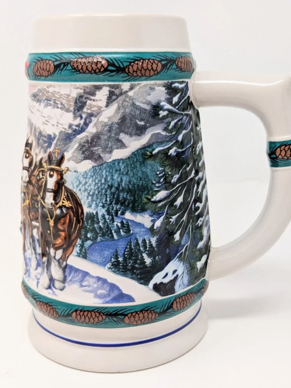 Budweiser Holiday Stein 1993 Collection Special Delivery Nora Koerber Clyesdales